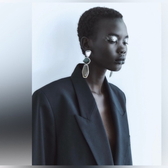 Zara Jewel stone earrings Beautiful & Elegant ✨✨🔥 NWT - Picture 6 of 12